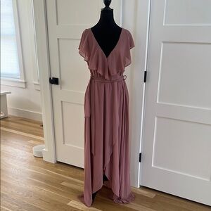Baltic Born Pink Asymmetrical Wrap Dress